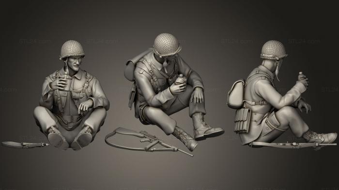 Military figurines (usa soldiers 02, STKW_0236) 3D models for cnc